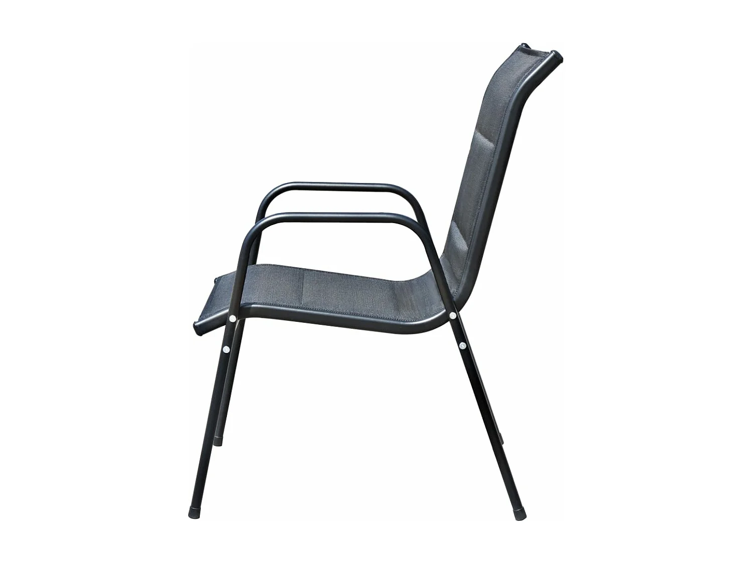 Mobilier de salle à manger d'extérieur 5 pcs Acier Noir