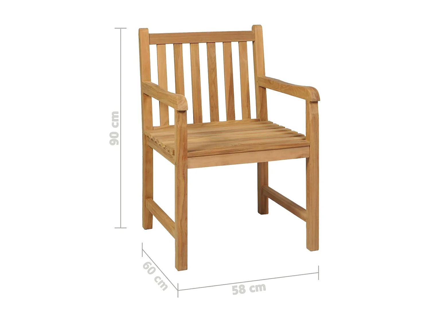 7-tlg. Garten-Essgruppe Massivholz Teak