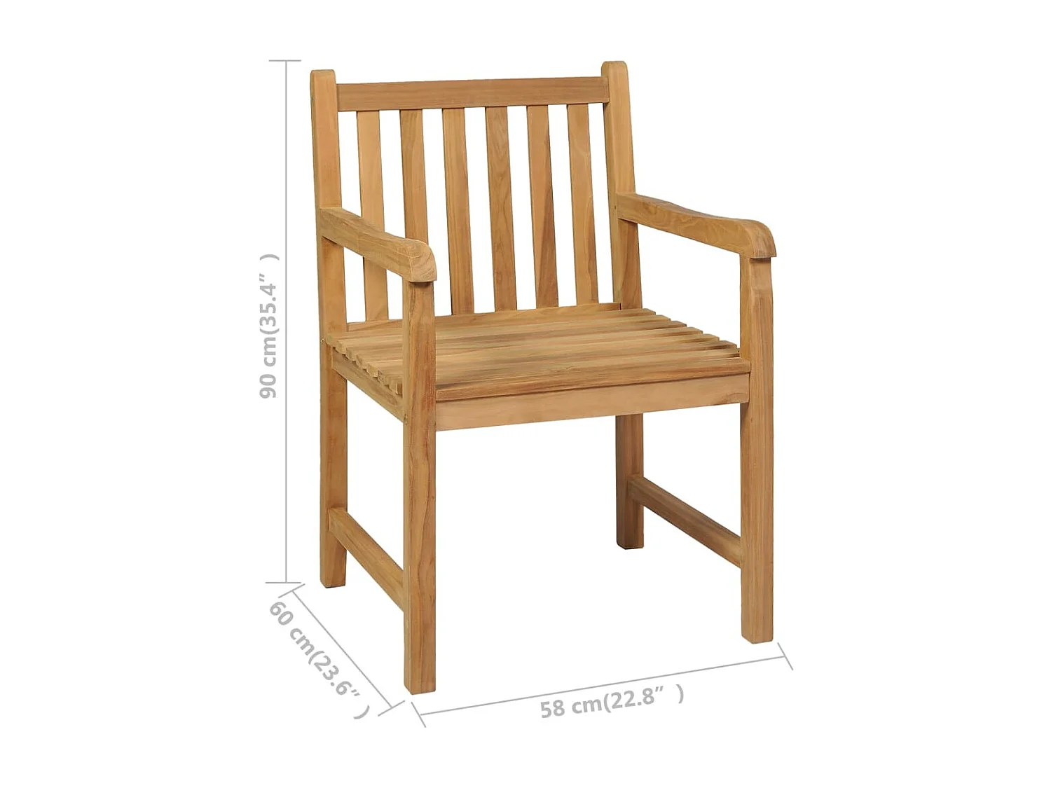 Ensemble à manger de jardin 5 pcs Bois de teck massif