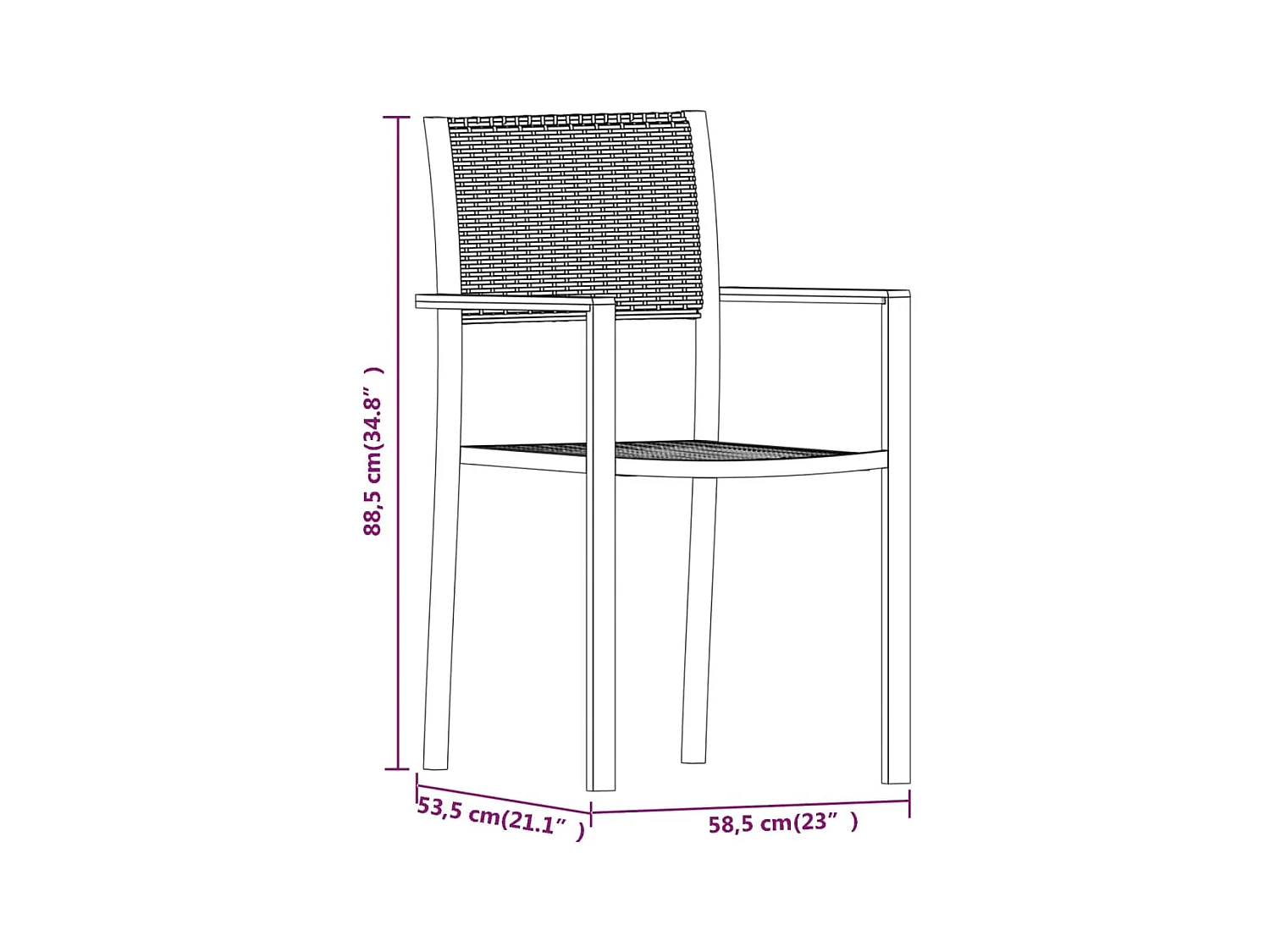 Ensemble à manger de jardin 9 pcs Blanc