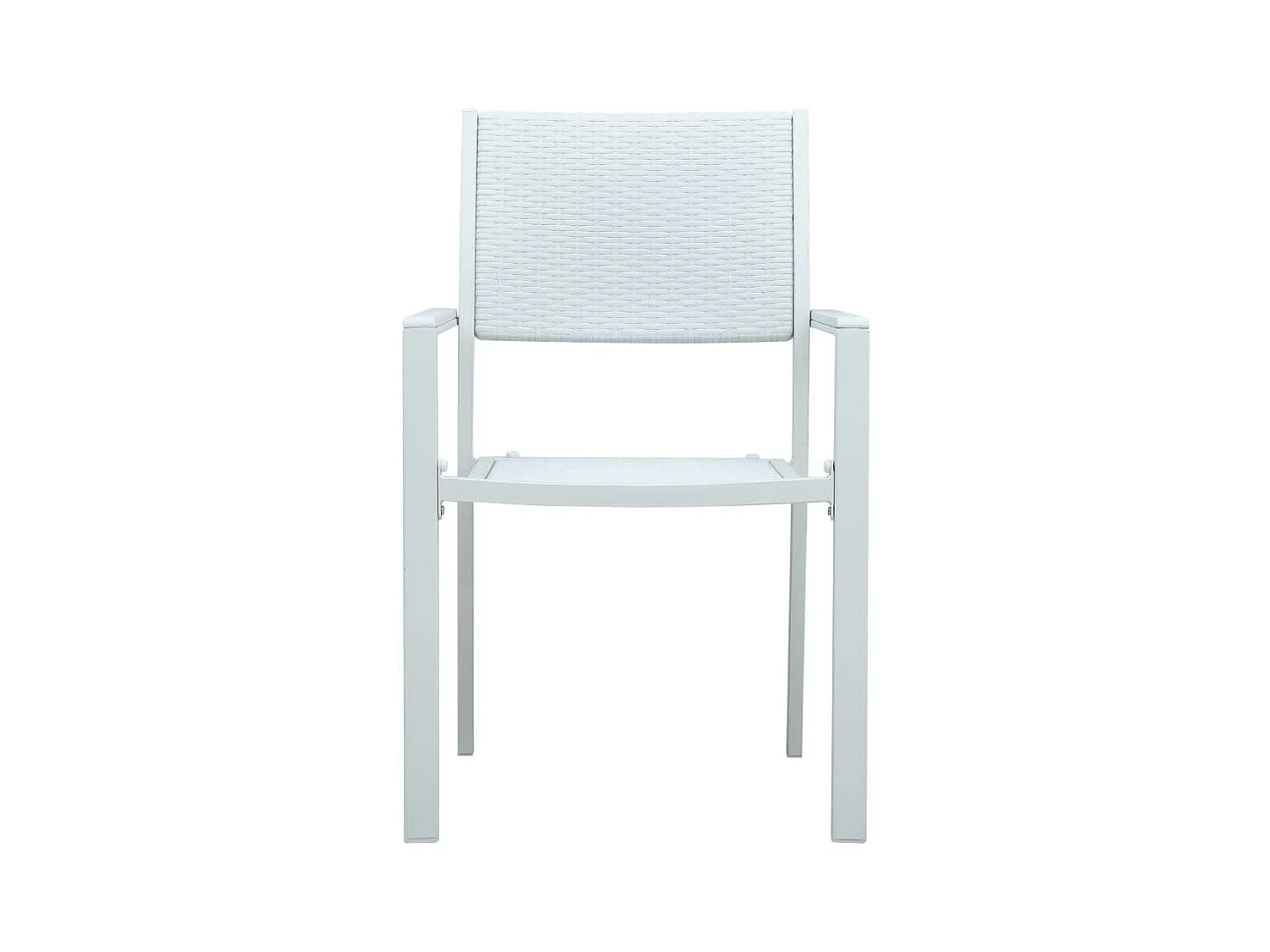 Ensemble à manger de jardin 9 pcs Blanc