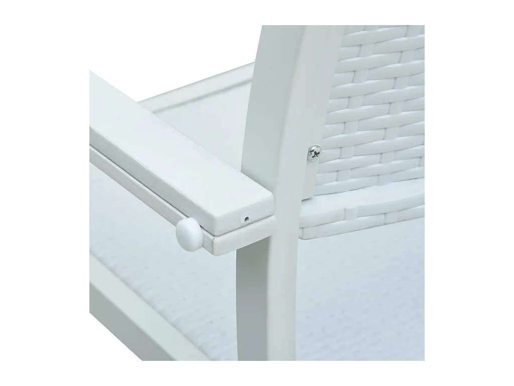 Ensemble à manger de jardin 9 pcs Blanc