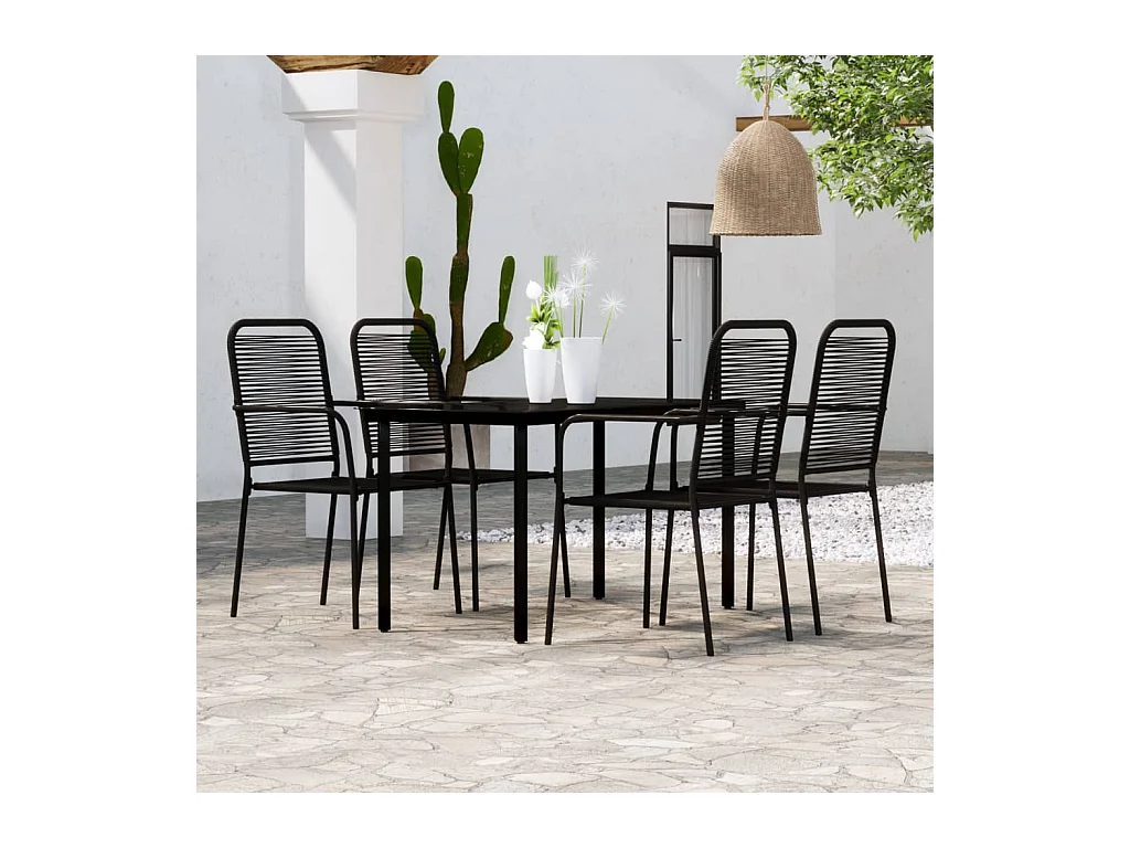 5-delige Tuinset zwart