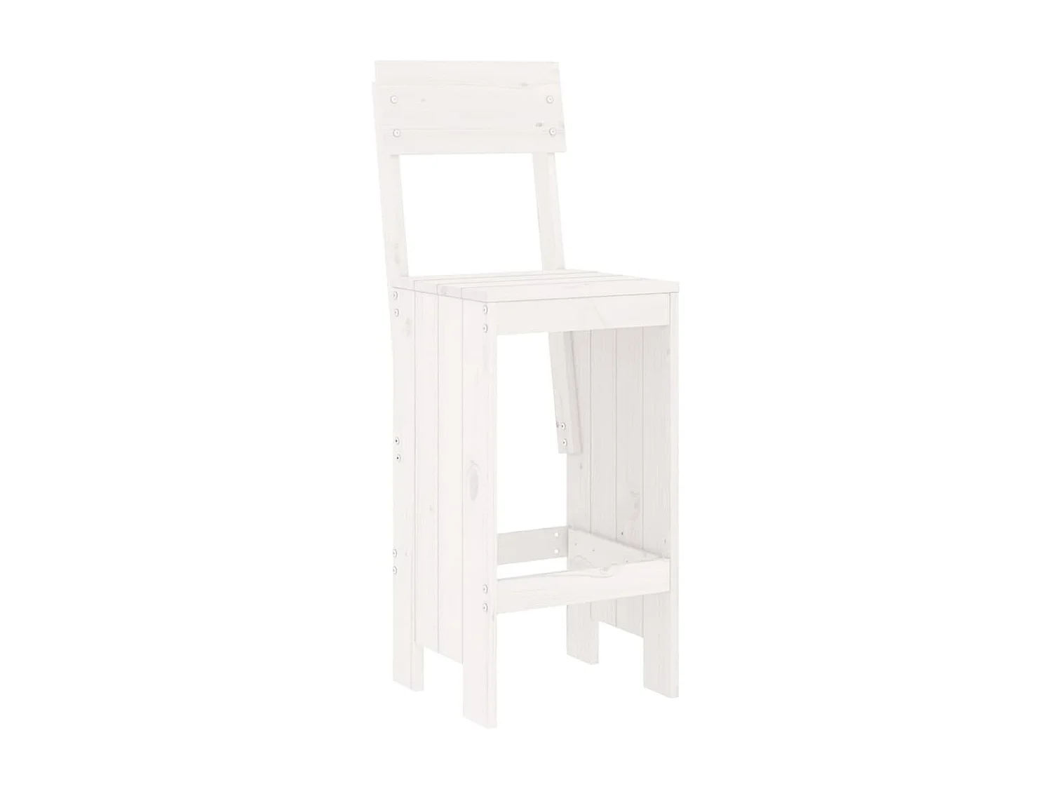 Ensemble de bar de jardin 5 pcs blanc bois massif de pin