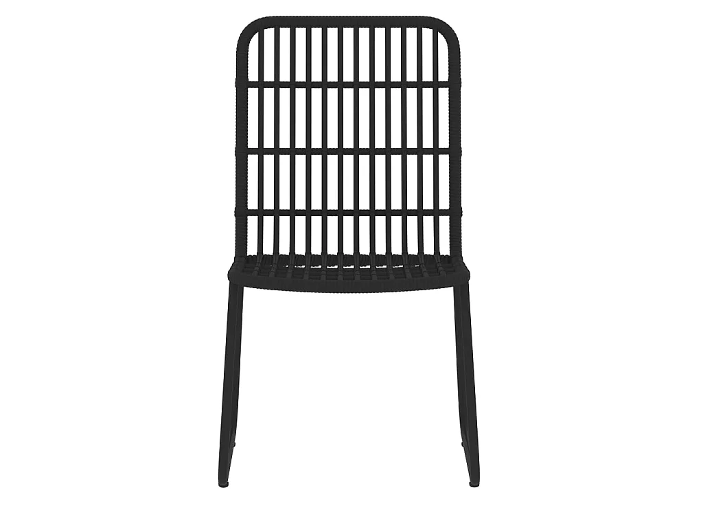 Set da Pranzo per Giardino 7 pz con Cuscini Nero