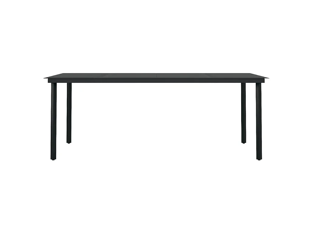 Set da Pranzo per Giardino 7 pz con Cuscini Nero