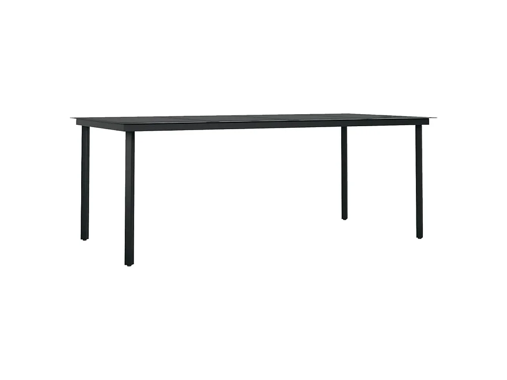 Set da Pranzo per Giardino 7 pz con Cuscini Nero