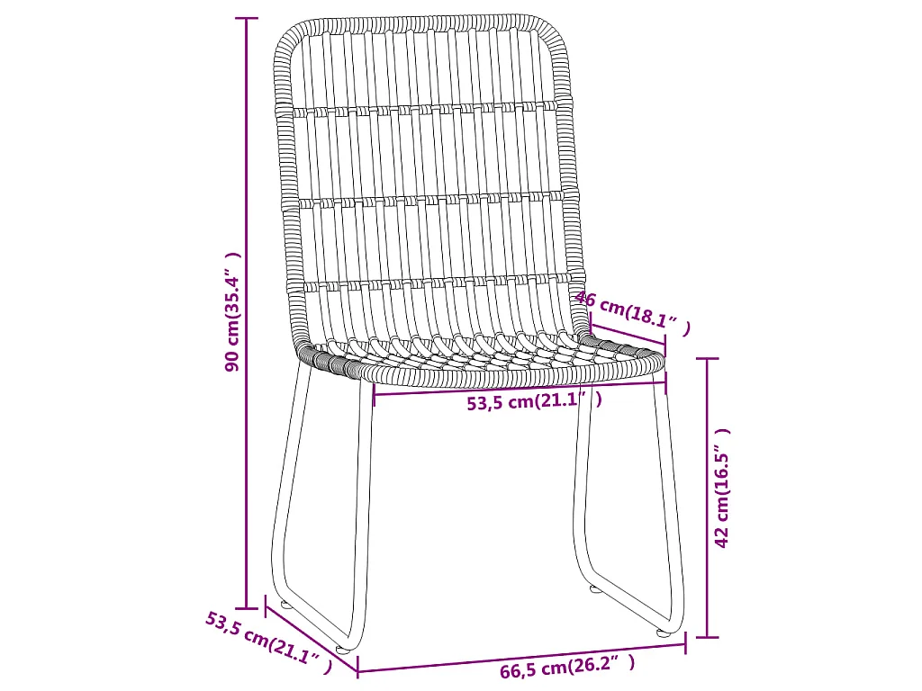 Set da Pranzo per Giardino 7 pz con Cuscini Nero