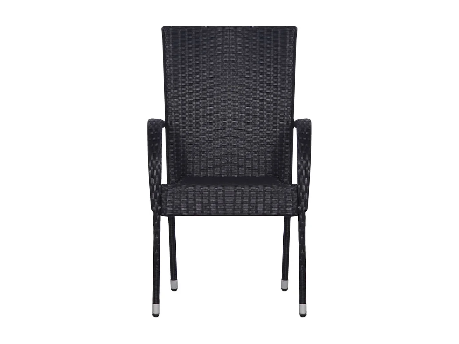 Set Mobili da Pranzo per Giardino 5 pz Nero