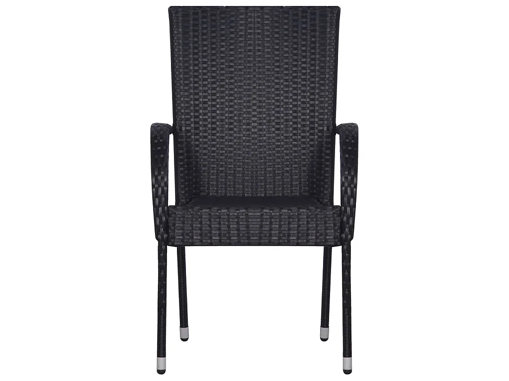 Ensemble à manger de jardin 5 pcs Noir