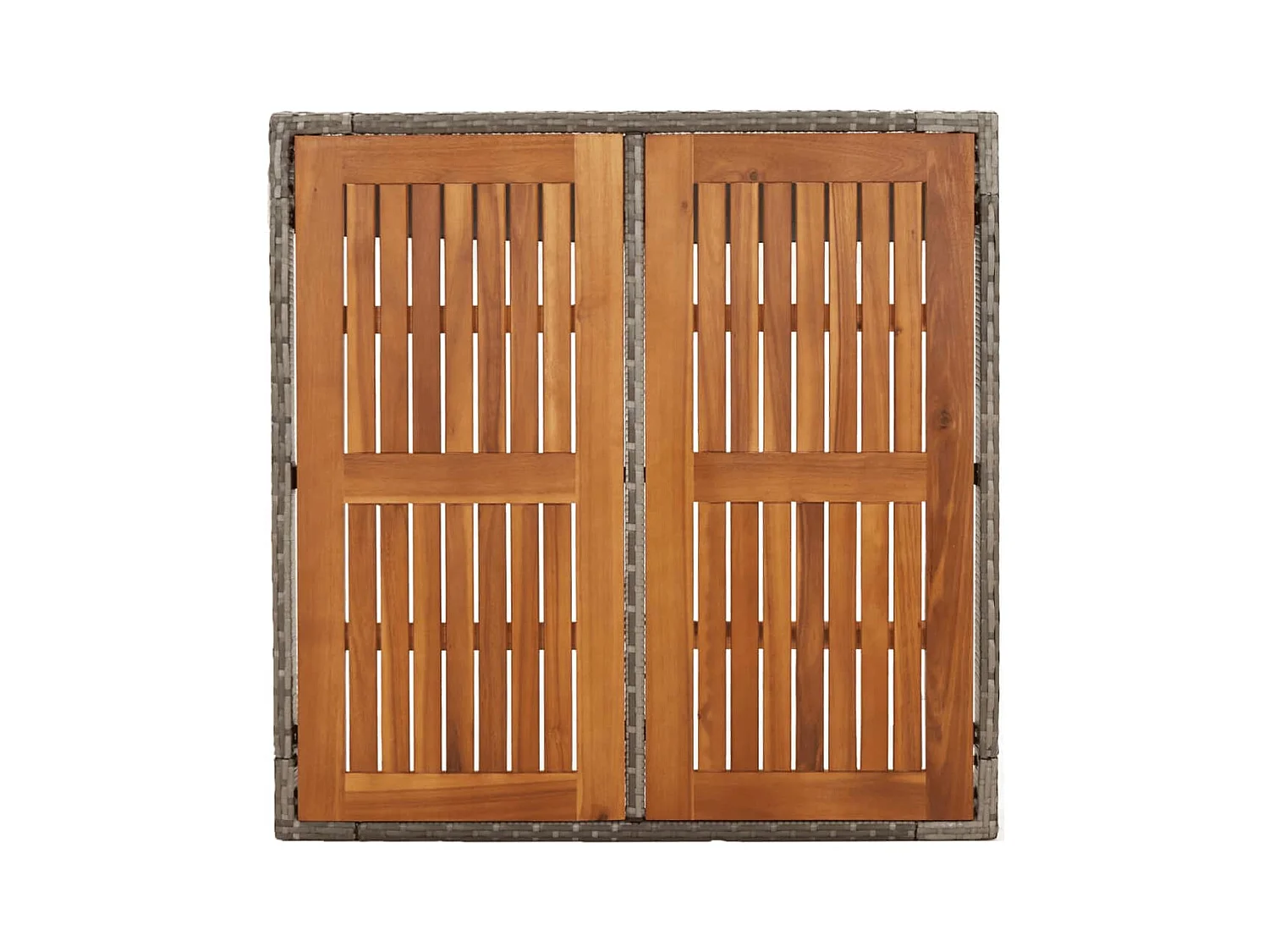 5-tlg. Garten-Essgruppe mit Kissen Grau Poly Rattan