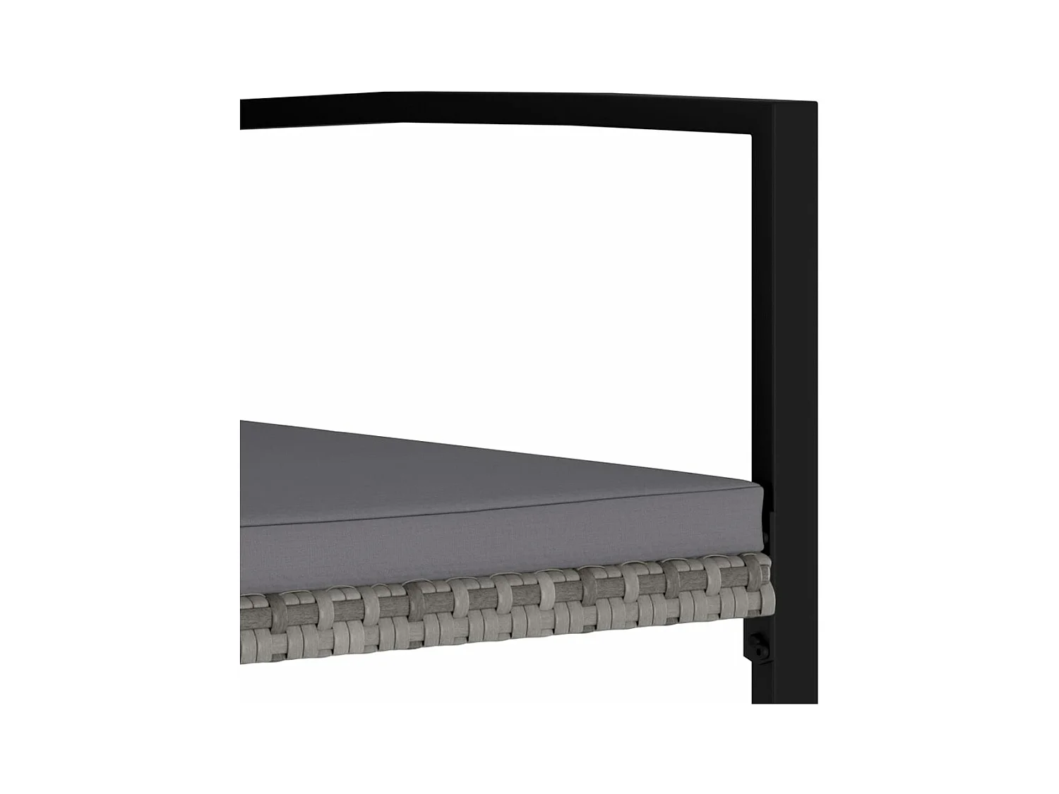 3-delige Tuinset poly rattan grijs