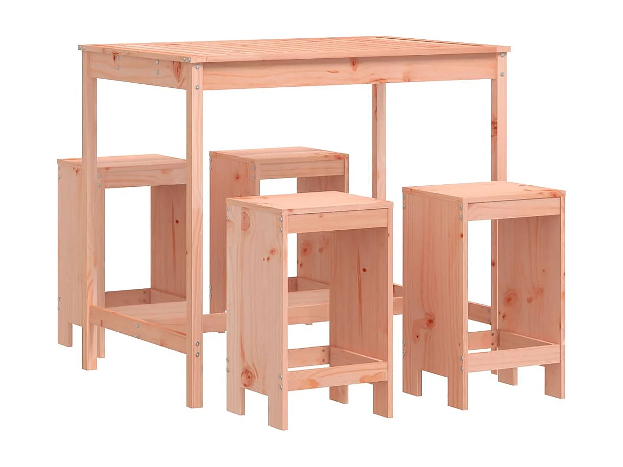 Ensemble de bar de jardin 5 pcs bois massif de Douglas
