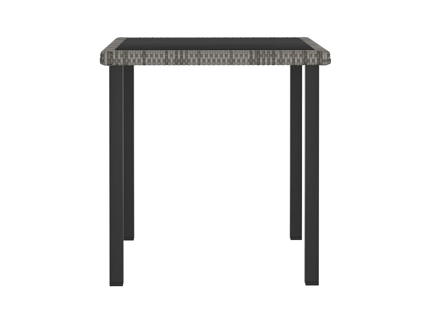 3-delige Tuinset poly rattan grijs