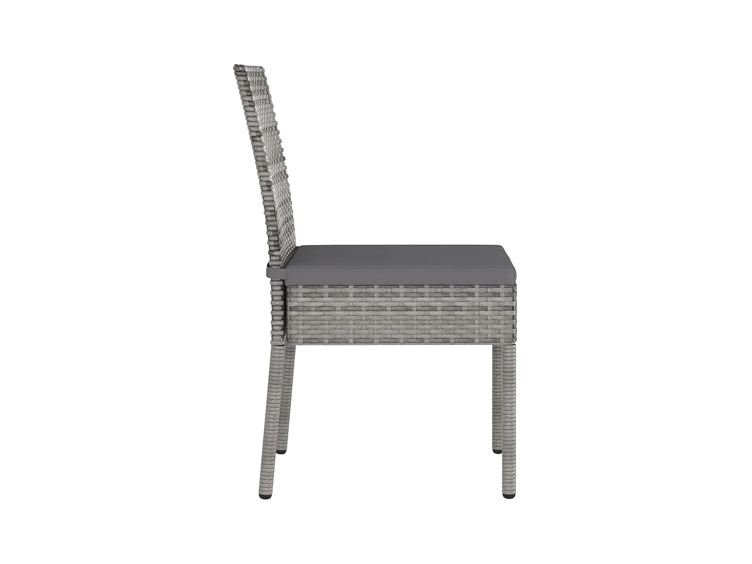 3-delige Tuinset poly rattan grijs