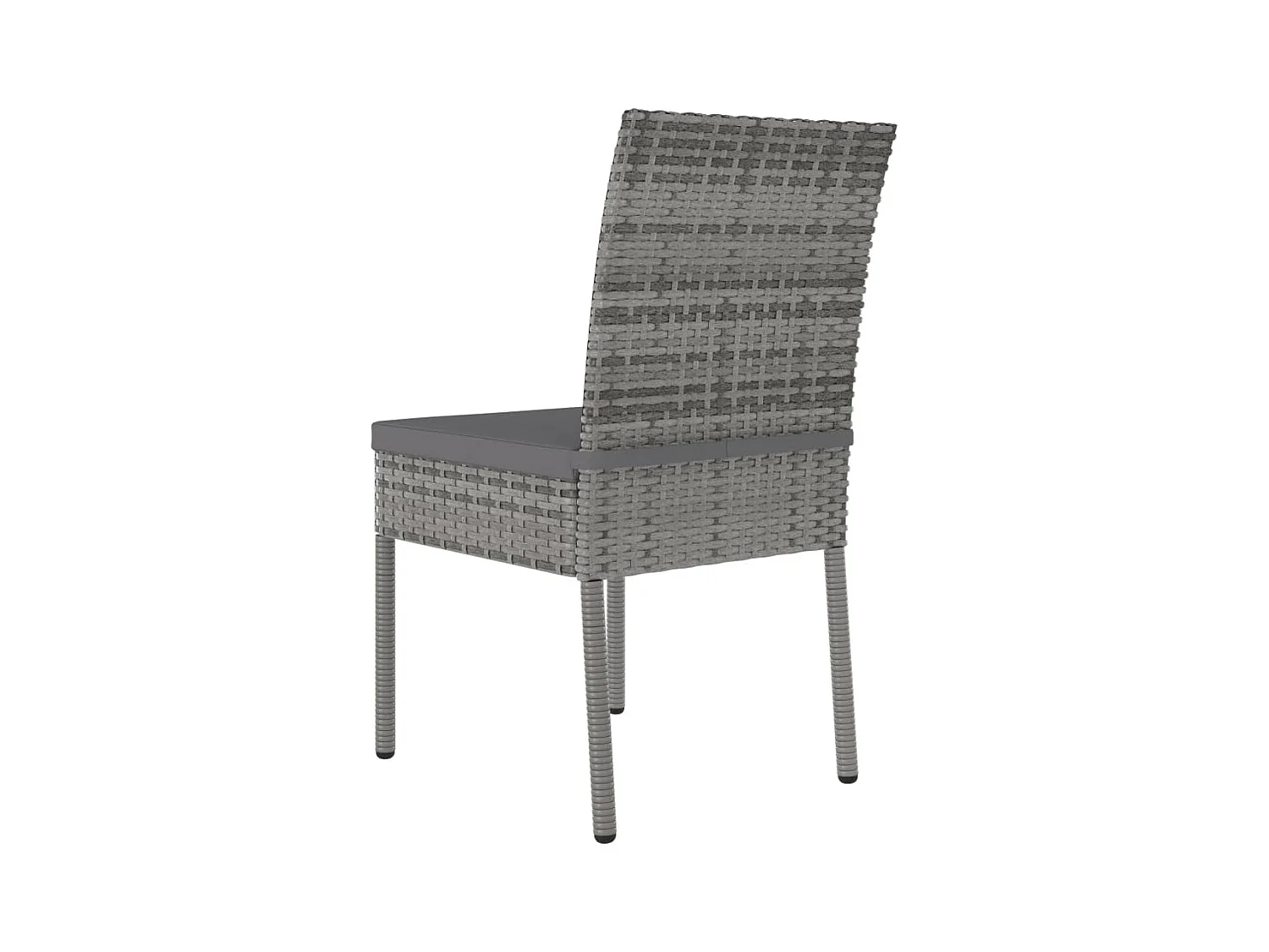 3-delige Tuinset poly rattan grijs