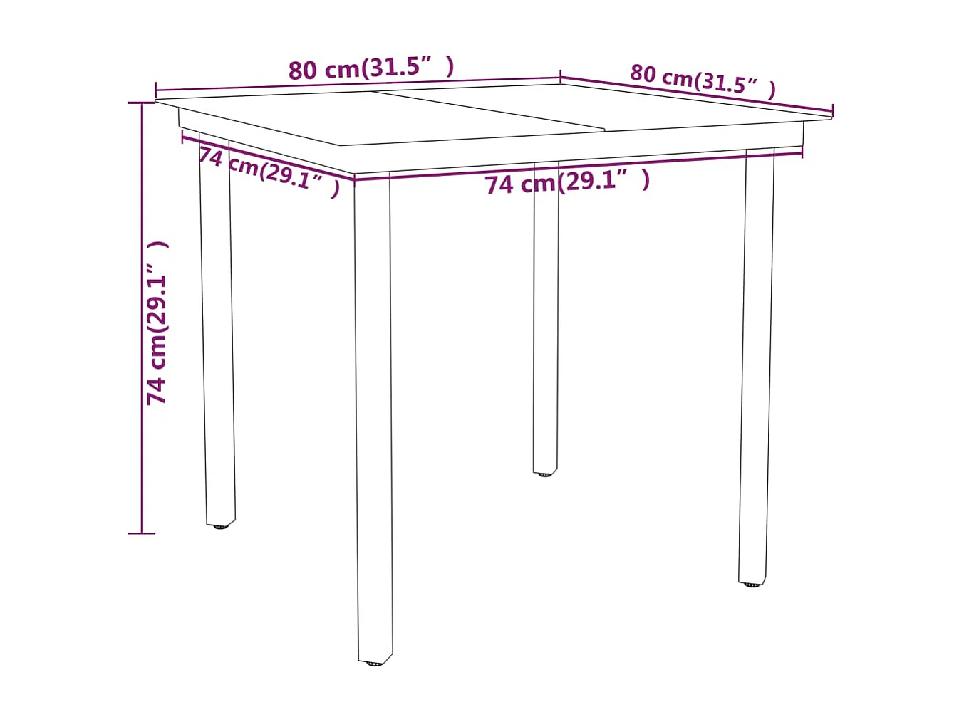 Ensemble à manger de jardin 5 pcs Gris
