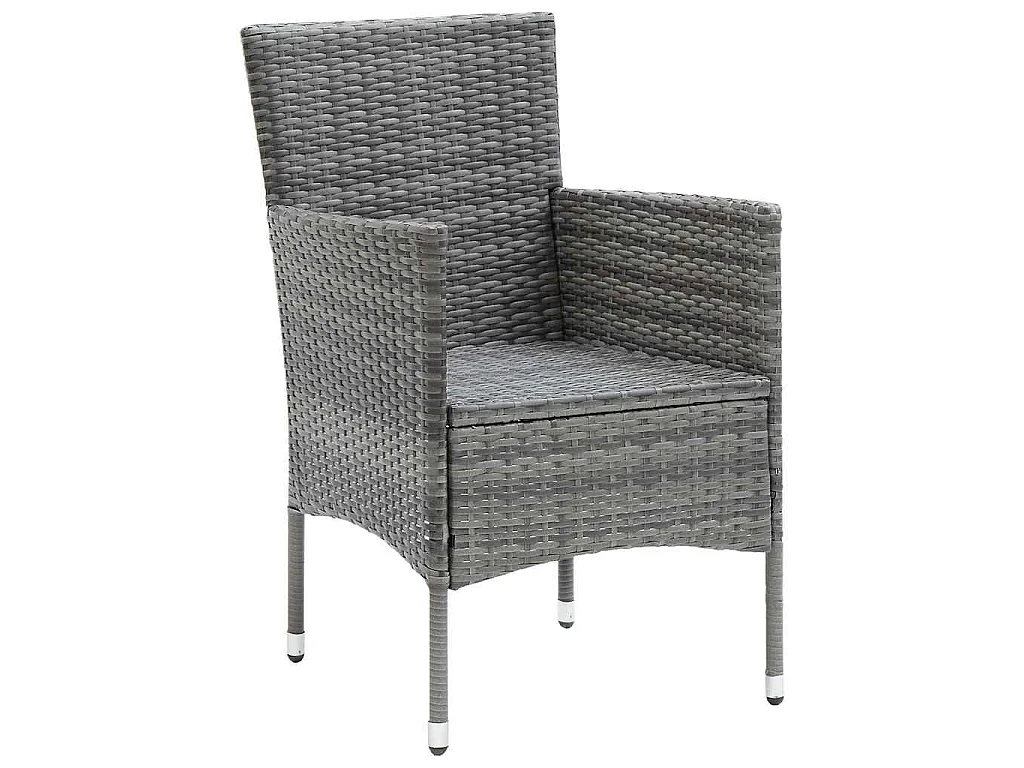 Set Mobili da Pranzo per Giardino 5 pz Grigio