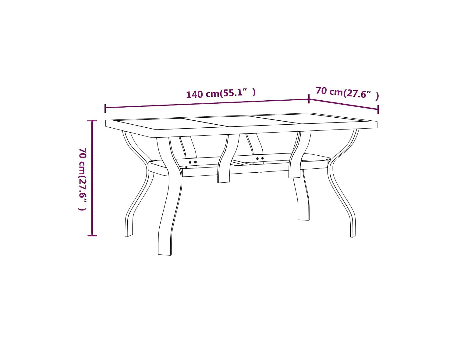 5-delige Tuinset grijs en zwart