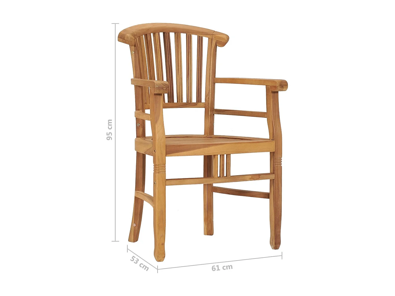 Ensemble à manger de jardin 5 pcs bois de teck solide