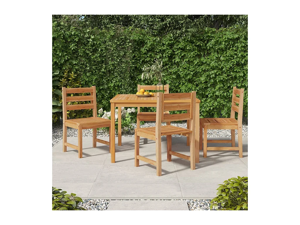 Ensemble à manger de jardin 5pcs Bois de teck massif