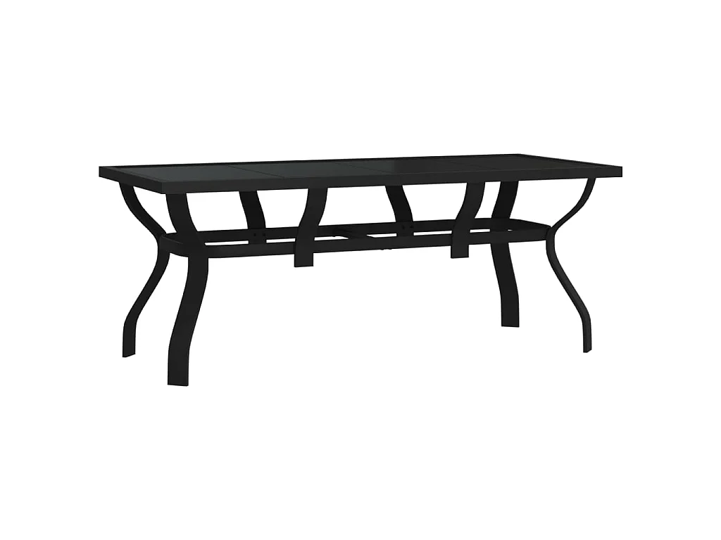 Ensemble à manger de jardin 9 pcs Noir