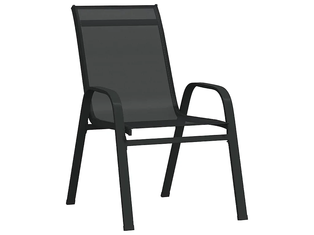 Set Mobili da Pranzo per Giardino 9 pz Nero