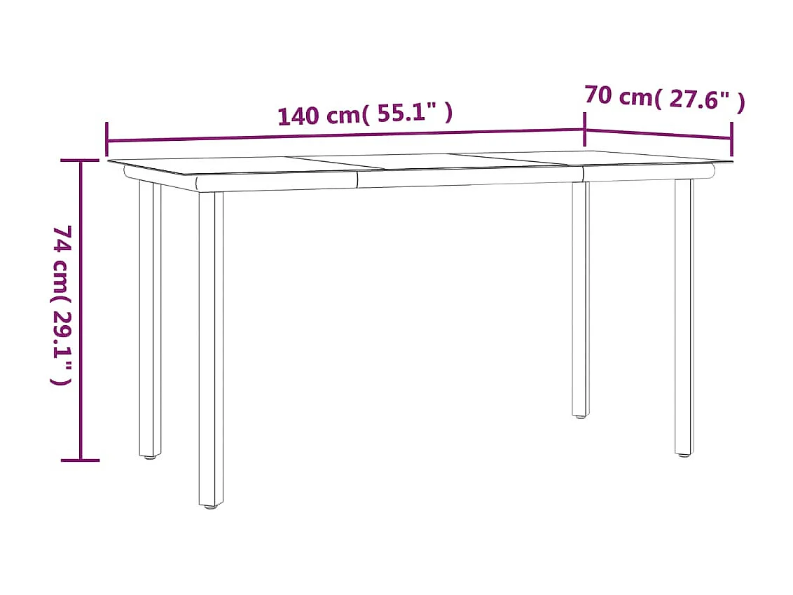Ensemble à manger de jardin 5 pcs noir textilène et acier