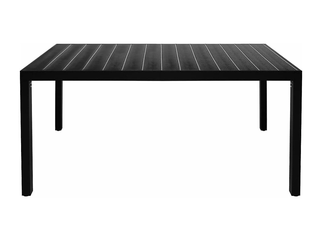 7-tlg. Garten-Essgruppe Aluminium Schwarz