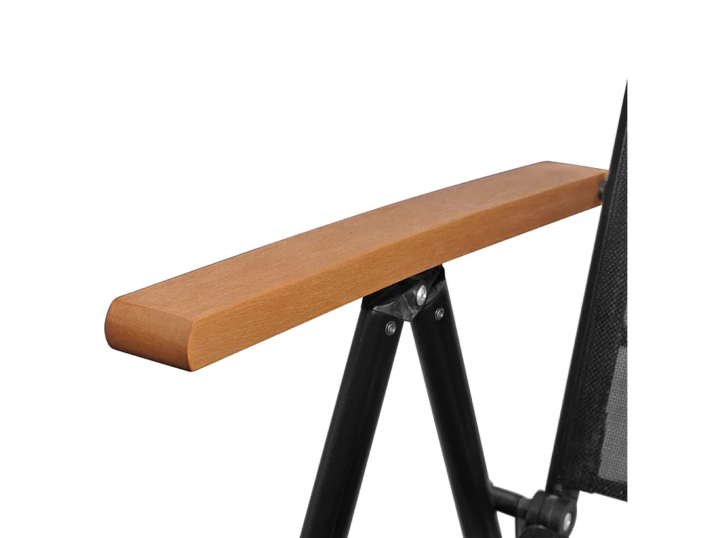 7-tlg. Garten-Essgruppe Aluminium Schwarz