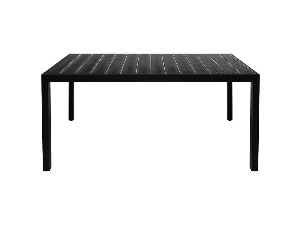 7-tlg. Garten-Essgruppe Aluminium Schwarz