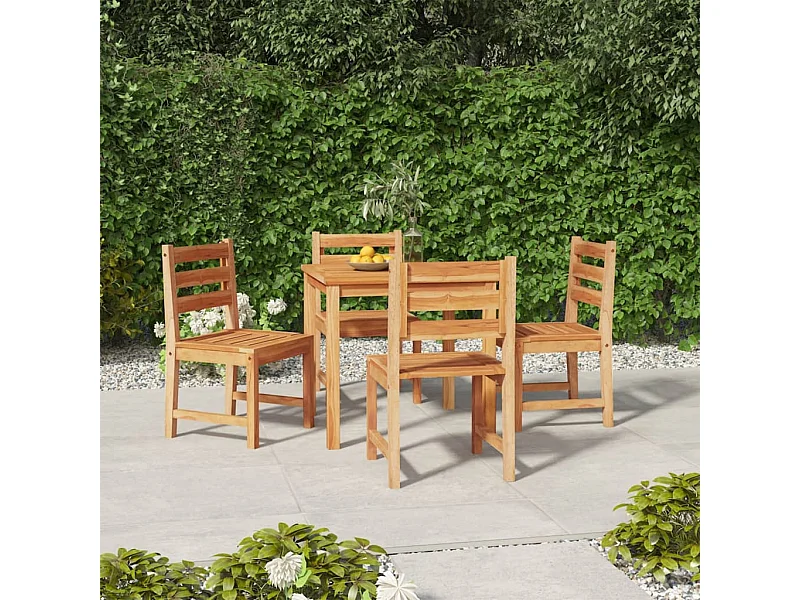 Ensemble à manger de jardin 5pcs Bois de teck massif
