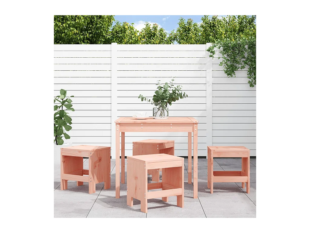 Ensemble à manger de jardin 5pcs bois massif Douglas