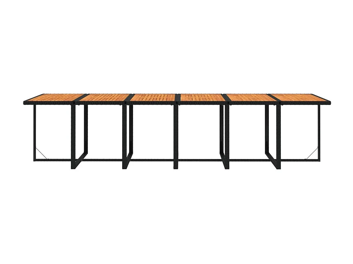 13-delige Tuinset met kussens poly rattan zwart