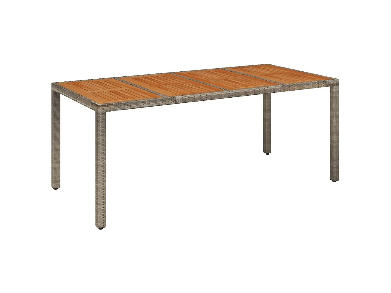 Ensemble à manger jardin et coussins 7 pcs gris rotin