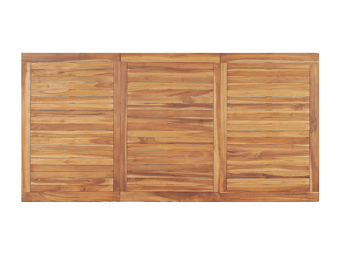 Ensemble de salle à manger de jardin 9 pièces 180 x 90 cm en bois de teck massif