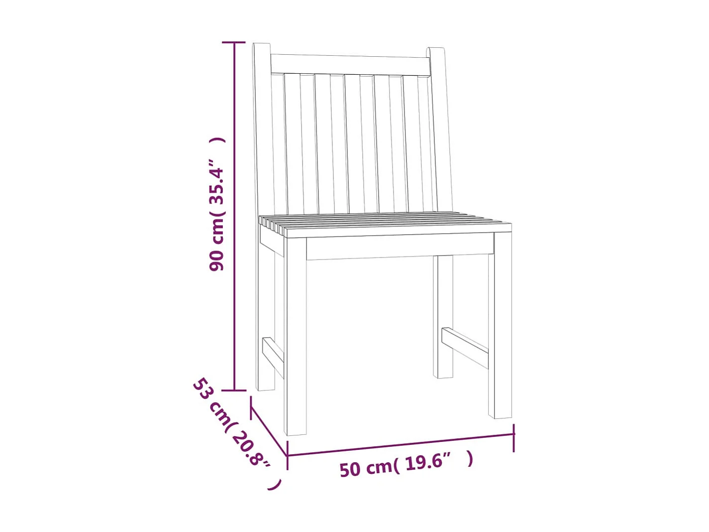 5-delige Tuinset massief teakhout