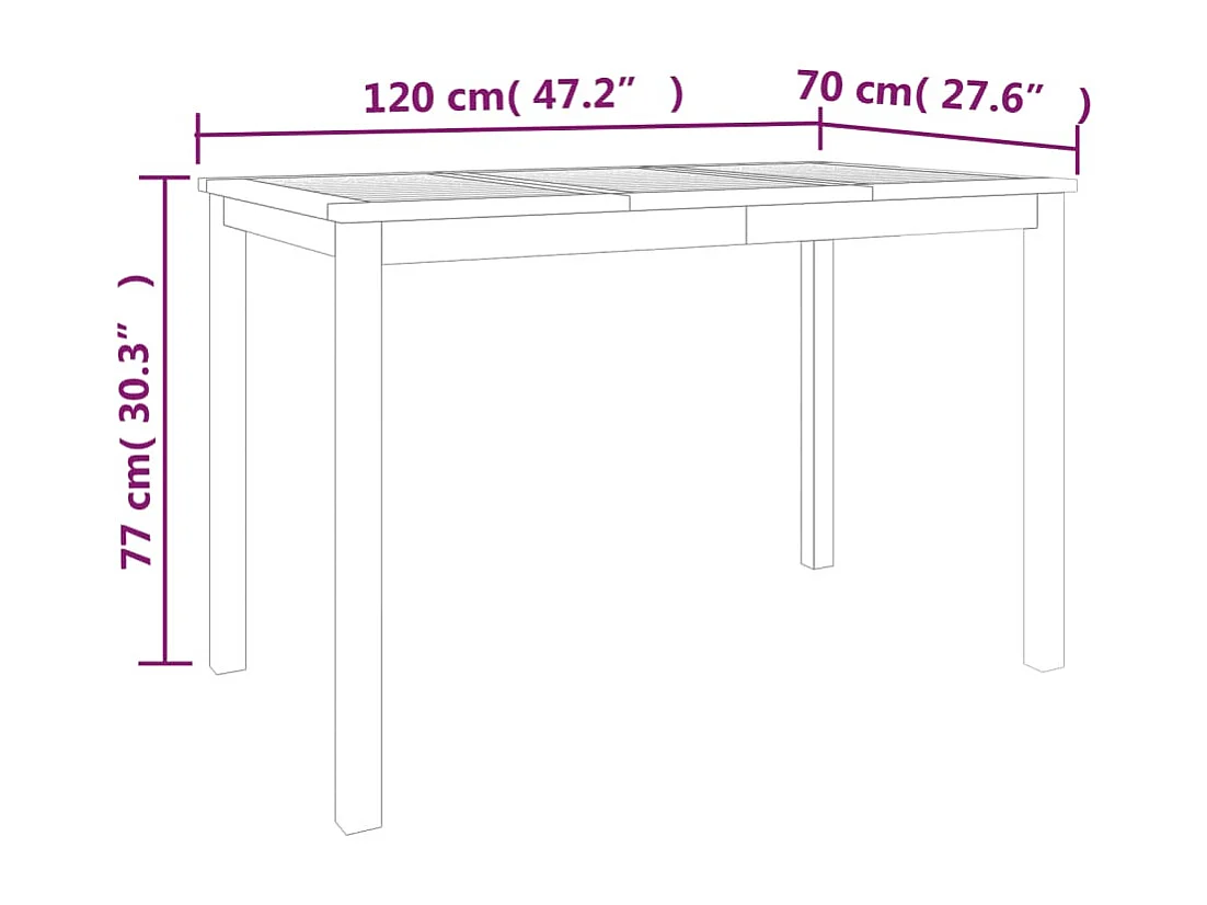 5-delige Tuinset massief teakhout