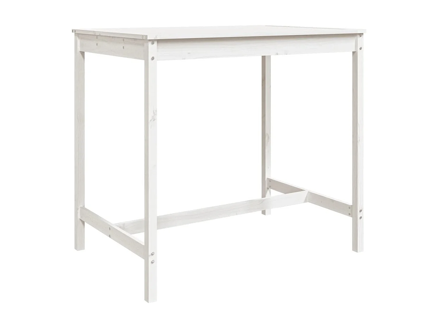 5 pcs conjunto de bar para jardim pinho maciço branco