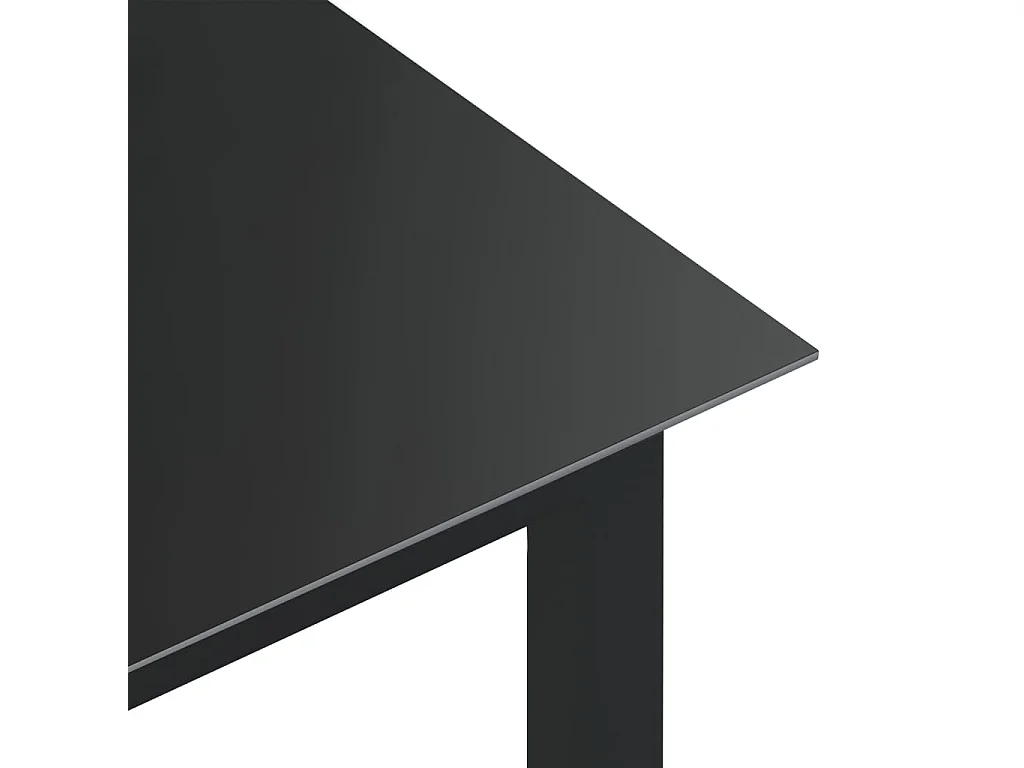 7 pcs conjunto de jantar para jardim alumínio antracite