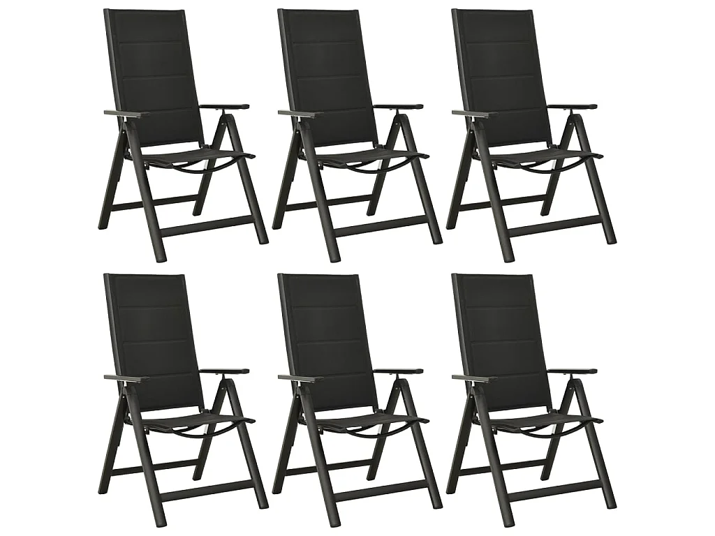 7 pcs conjunto de jantar para jardim alumínio antracite