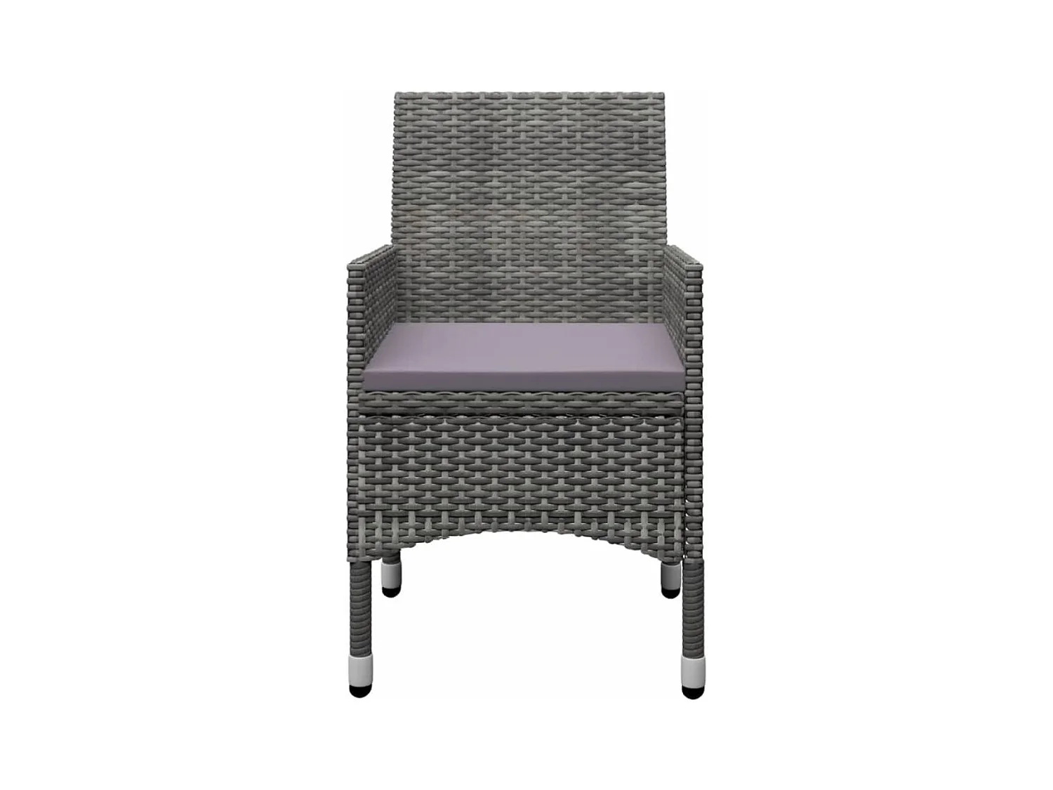 Ensemble à manger de jardin 5 pcs Gris