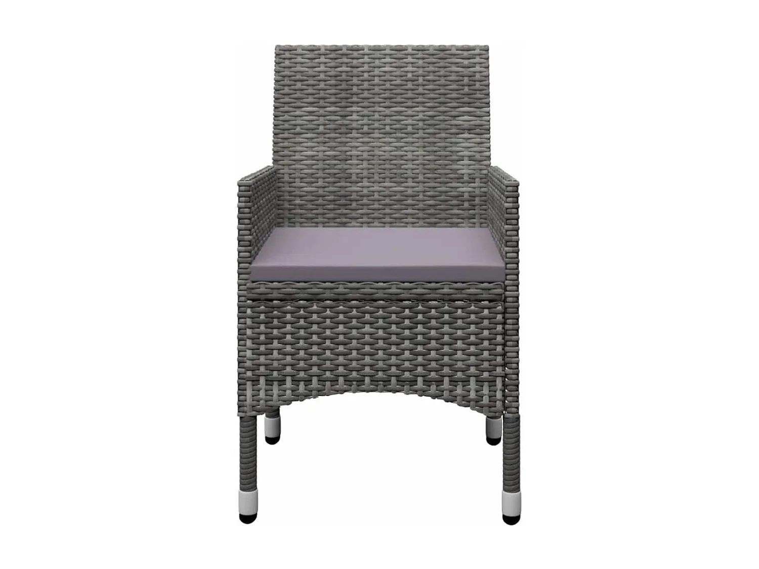 5 pcs conjunto de jantar para jardim cinzento