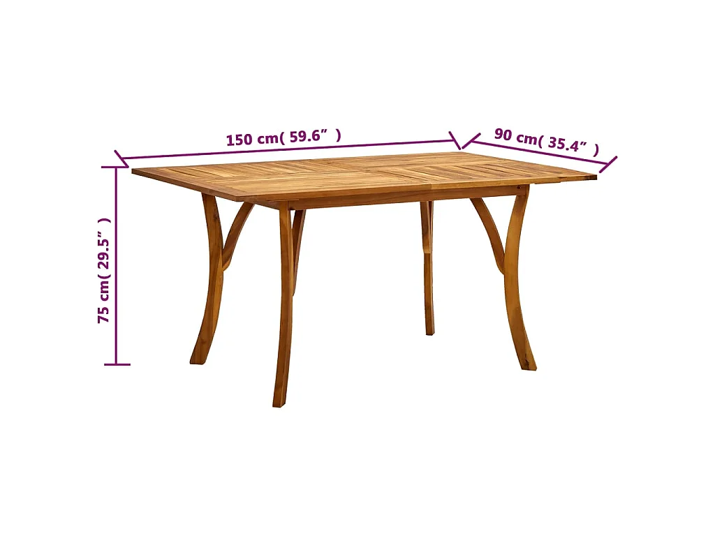 Ensemble à manger de jardin 5 pcs Marron