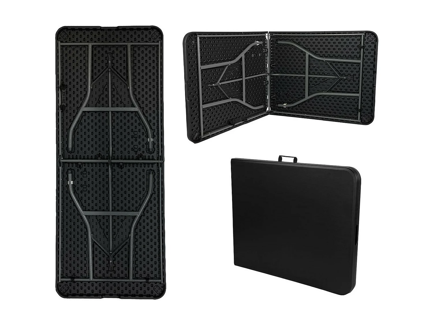 Set Tavolo pieghevole 180cm e 6 sedie con maniglia Catering Thinia Home