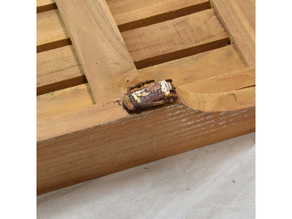 B-ware Ensemble à manger d&#039;extérieur 7 pcs Teck solide