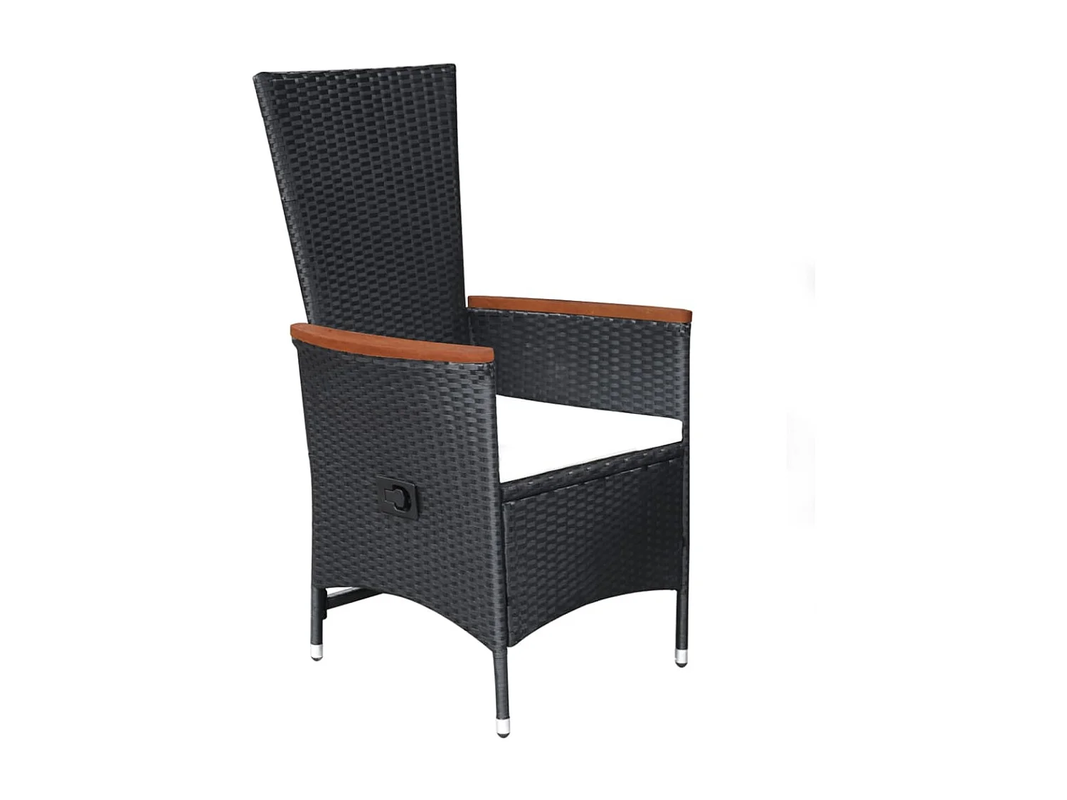 Set Mobili da Pranzo per Giardino 5 pz Nero