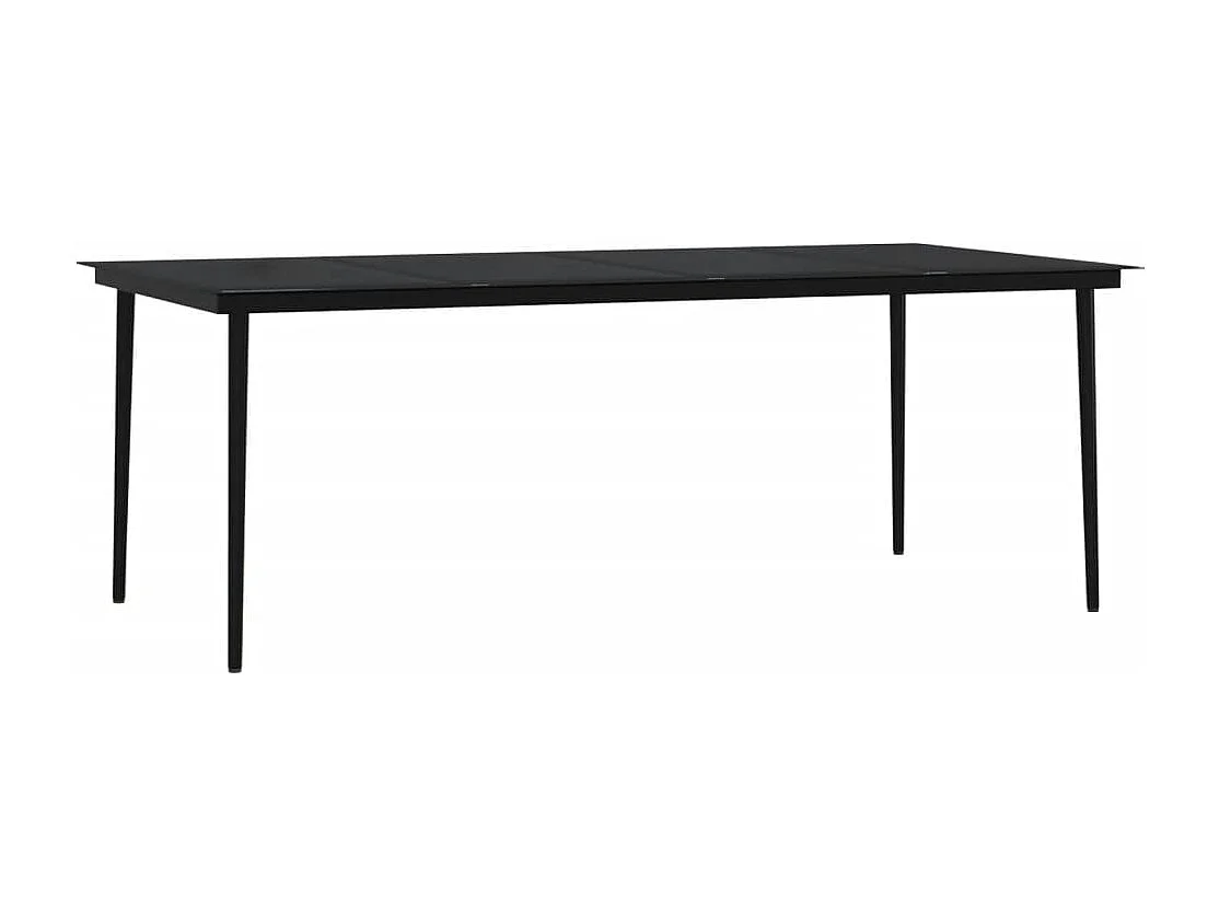 7-delige Tuinset met kussens zwart