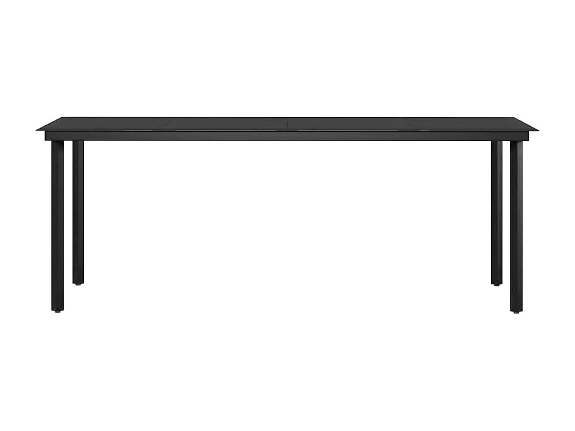 Ensemble à manger de jardin coussins 9 pcs Beige/noir