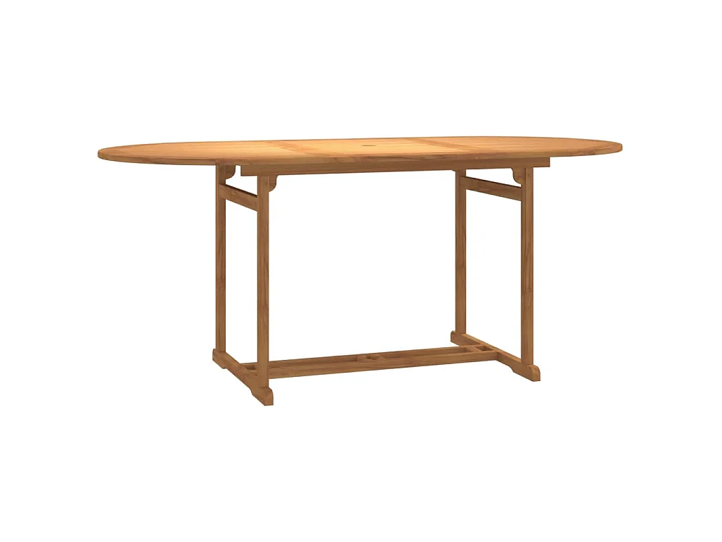 Set da Pranzo per Giardino 9 pz in Legno Massello di Teak